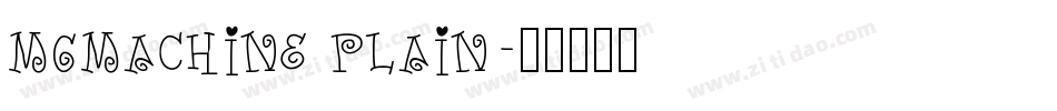 MgMachine Plain字体转换